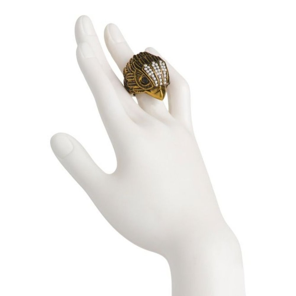 Kurt Geiger London Ring Signature Eagle Crest Pearl  Cocktail Ring - Picture 4 of 13